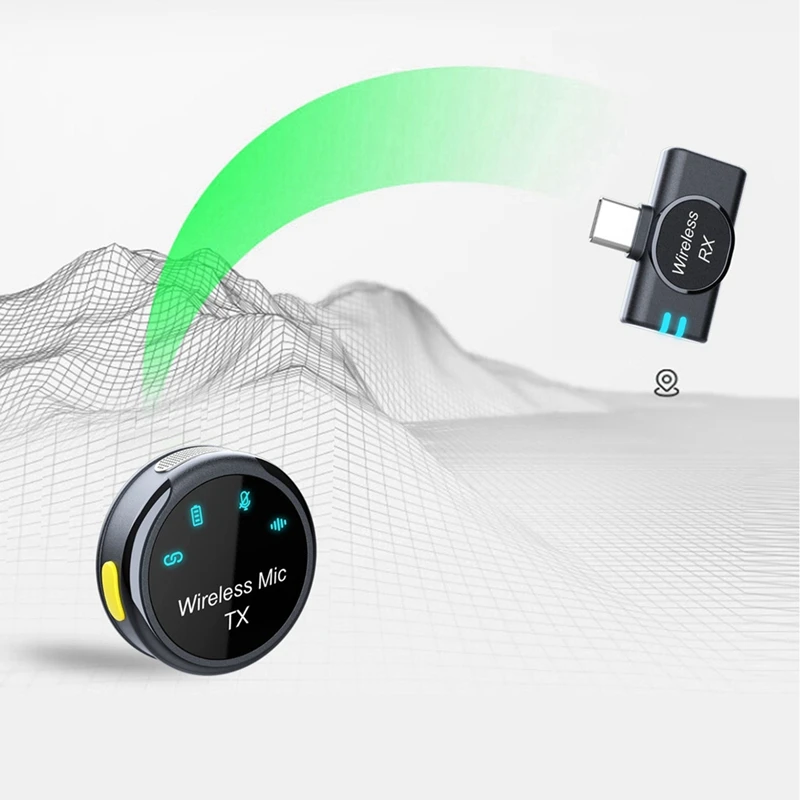 BNVN-Magnetic Wireless Lavalier ไมโครโฟนตัดเสียงรบกวนการบันทึกวิดีโอเสียงไมโครโฟนสําหรับสมาร์ทโฟน