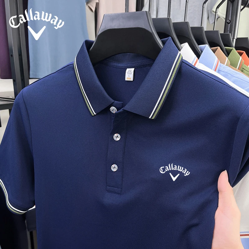 Men's Polo Shirt with Exquisite Embroidery Logo on the Chest in Summer Cool Business and Casual Style Comfortable Breathability