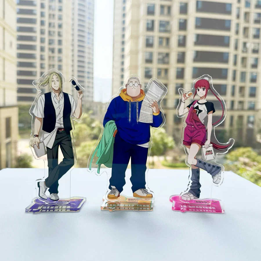 15CM Sakamoto Days Acrylic Stand Cute Anime Figurine Line Draft Diagram Figurin…