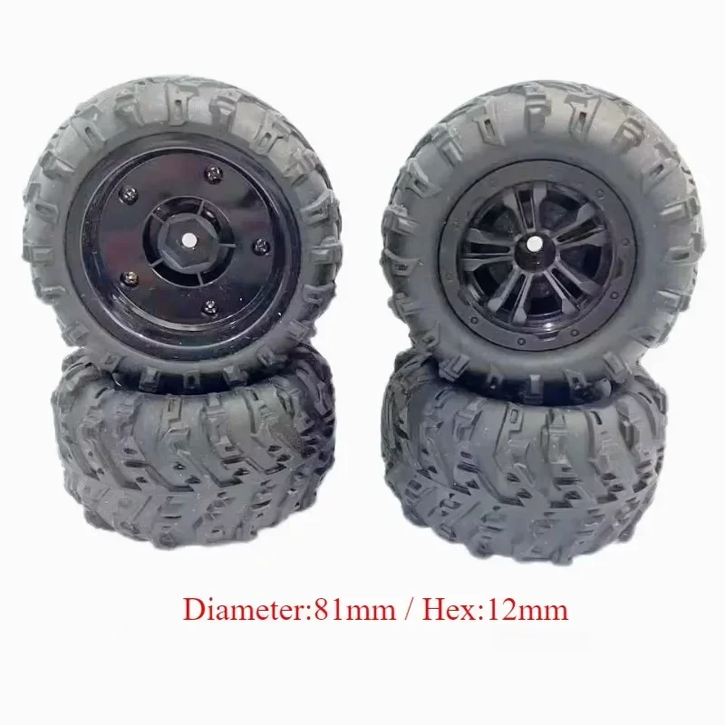 4pcs 12mm Hex Monster Truck Wheel Tires for SCY 16101 Pro 1:16 Off Road RC Car Upgrade Parts