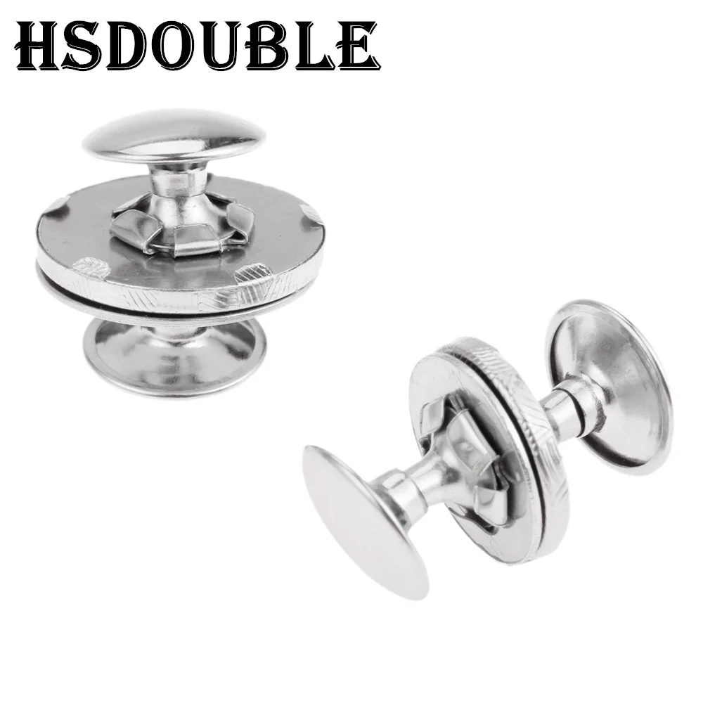 10 Sets Metal Double Rivet Magnetic Clasps Buttons Fastener Bag Press Buckle Purses Handbag Clothes DIY 14/18mm