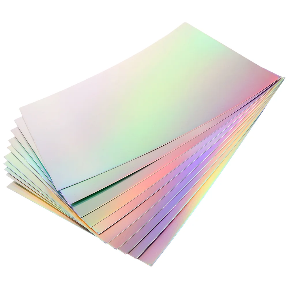 10 Sheets 297x210 Mm Blank Cards Paper for Craft Crafts Cardstock DIY Holographic Child Decorative Colored