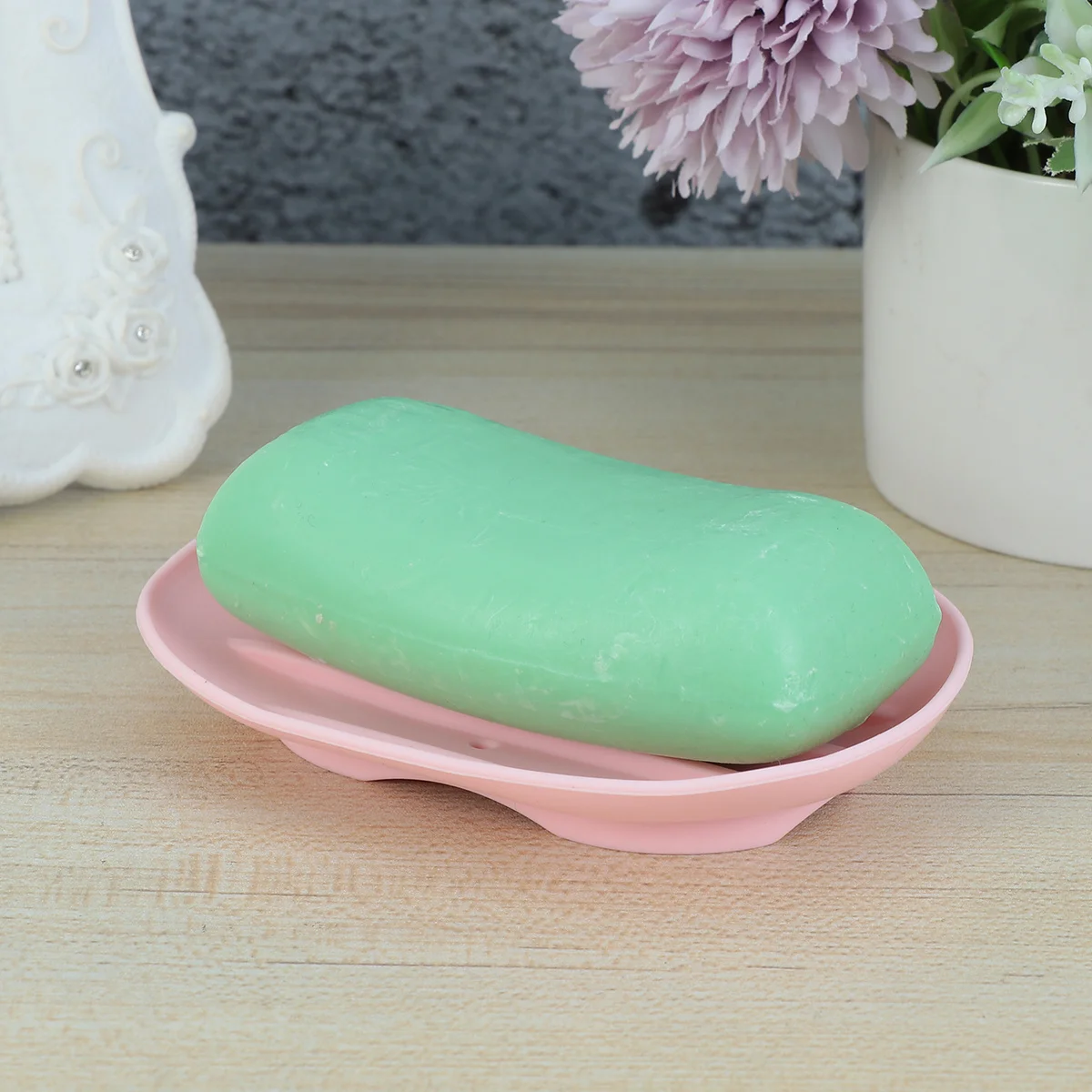 

4pcs Silicone Dish Non-Slip Hollow Design Fast Drain Raised Stripes Soap Holder For Bathroom Kitchen Washroom Bathtub
