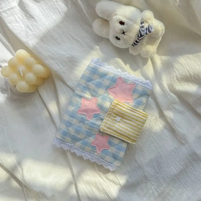 A6A5 Handmade Korean Pink Five-Star Self-Made Book Jacket Diary And Ledger Loose Leaf Book Cover Gift For Girls