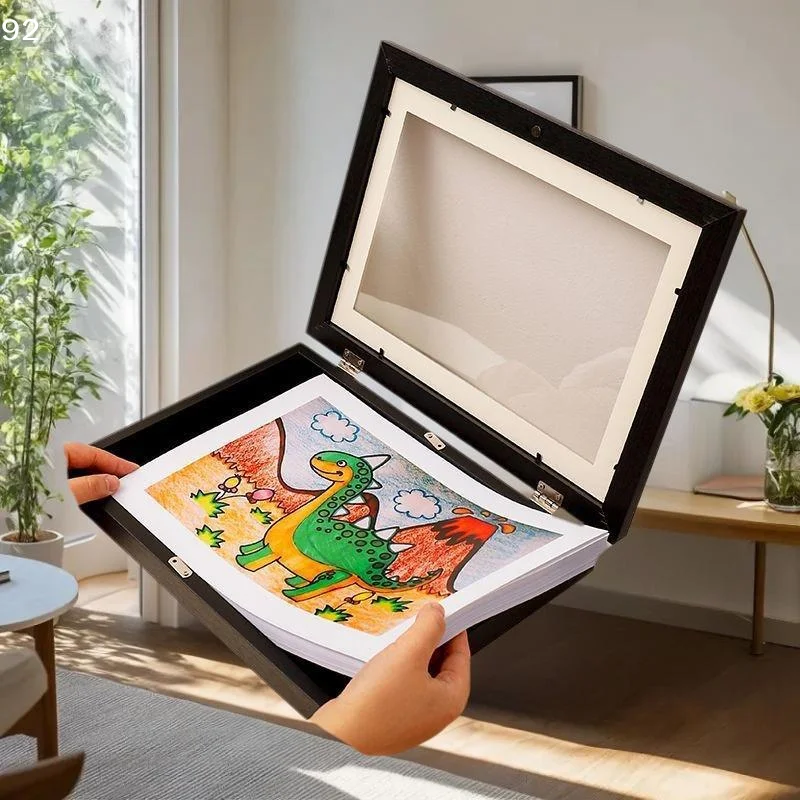 Children's Magnetic A4 Frame, Front Easy Open, Variable Frametory for Drawing Picture, Home Decor