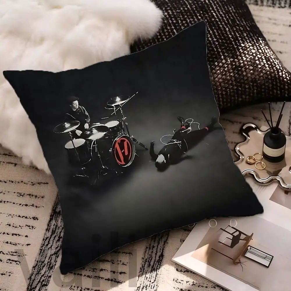 T-Twentys One P-Pilots Polyester Printed Pillow Cover Square 30 35 40 45 50 55 cm Soft for Sofa Bed Car Home Decor