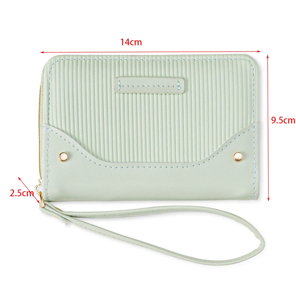 جديد بو الجلود محفظة المعصم المحمولة سعة كبيرة محفظة نسائية للعملات المعدنية سستة عملة الحقيبة المرأة