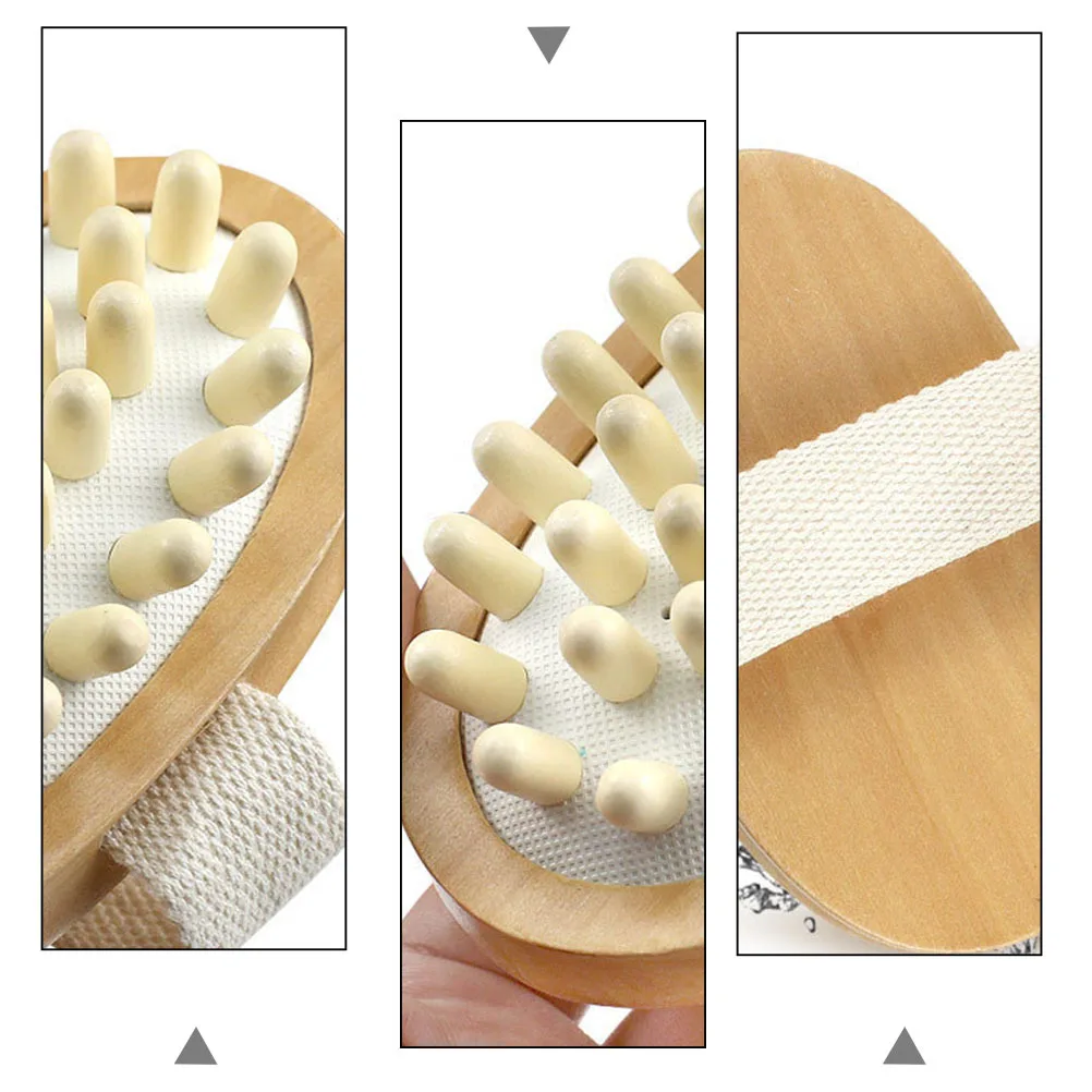 

2 шт. деревянная массажная щетка для душа, скребок для спины с подушкой безопасности, принадлежности для купания, очиститель для гладкой кожи, щетка для душа