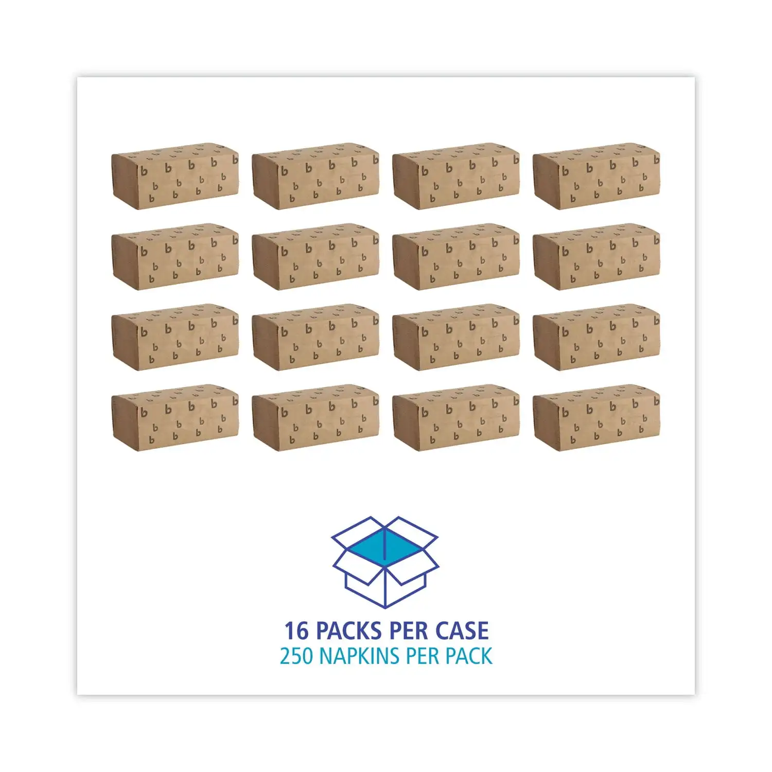 Singlefold Commercial Paper Towels, 1-Ply, 9 X 9.45, 16 Packs, 250 Per Pack, Natural