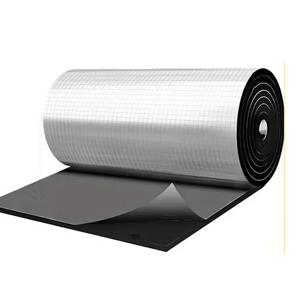 Car Sound Deadener Heat Shield Mat Self Adhesive Aluminum Foil Insulation Roll Foam Backing for Roof Floor Pipe Noise Reduction