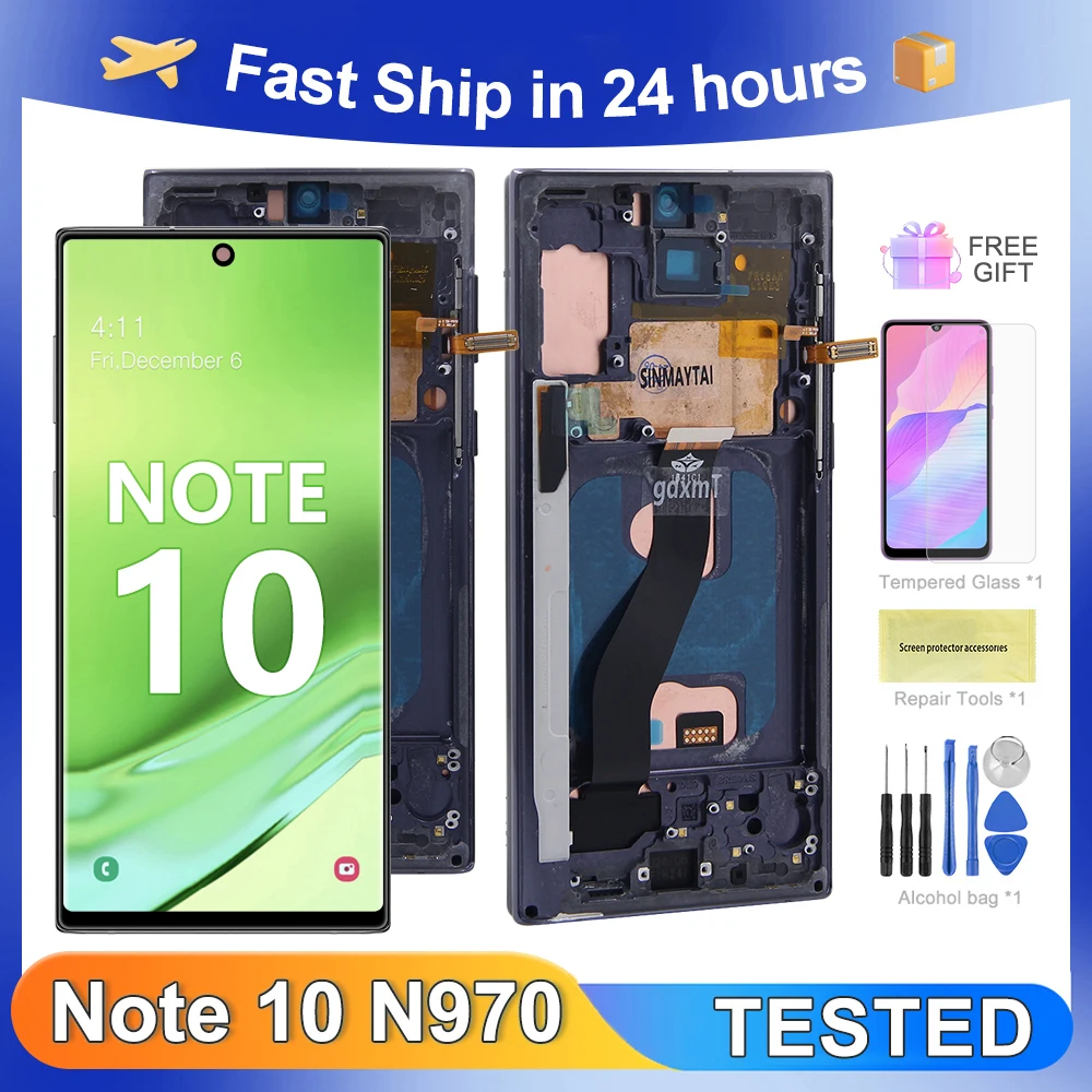 For Samsung Note 10 Tested For Note10 N970F N970U N970W N970N LCD Display Touch Screen Digitizer Assembly Replacement