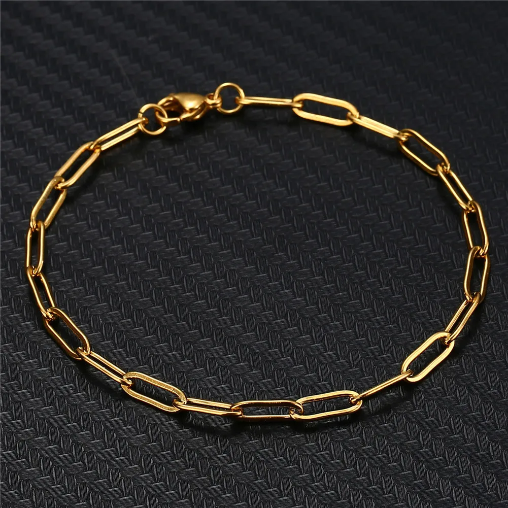 Gold Color Stainless Steel Choker Necklace Women Hip Hop Punk Short Box Link Neck Chains for Women Jewelry Collares de Moda 2024