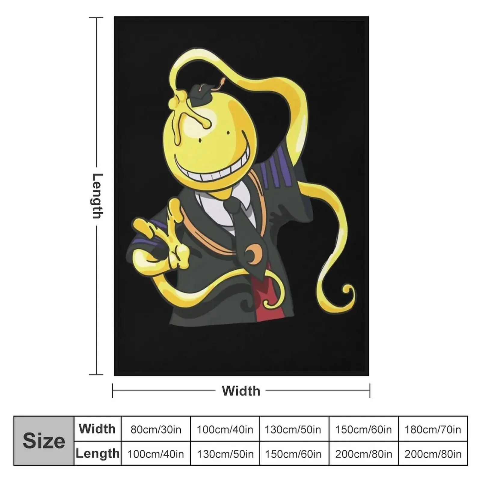 Koro Sensei Fanart Classic Throw Blanket anime Thins blankets and throws Blankets