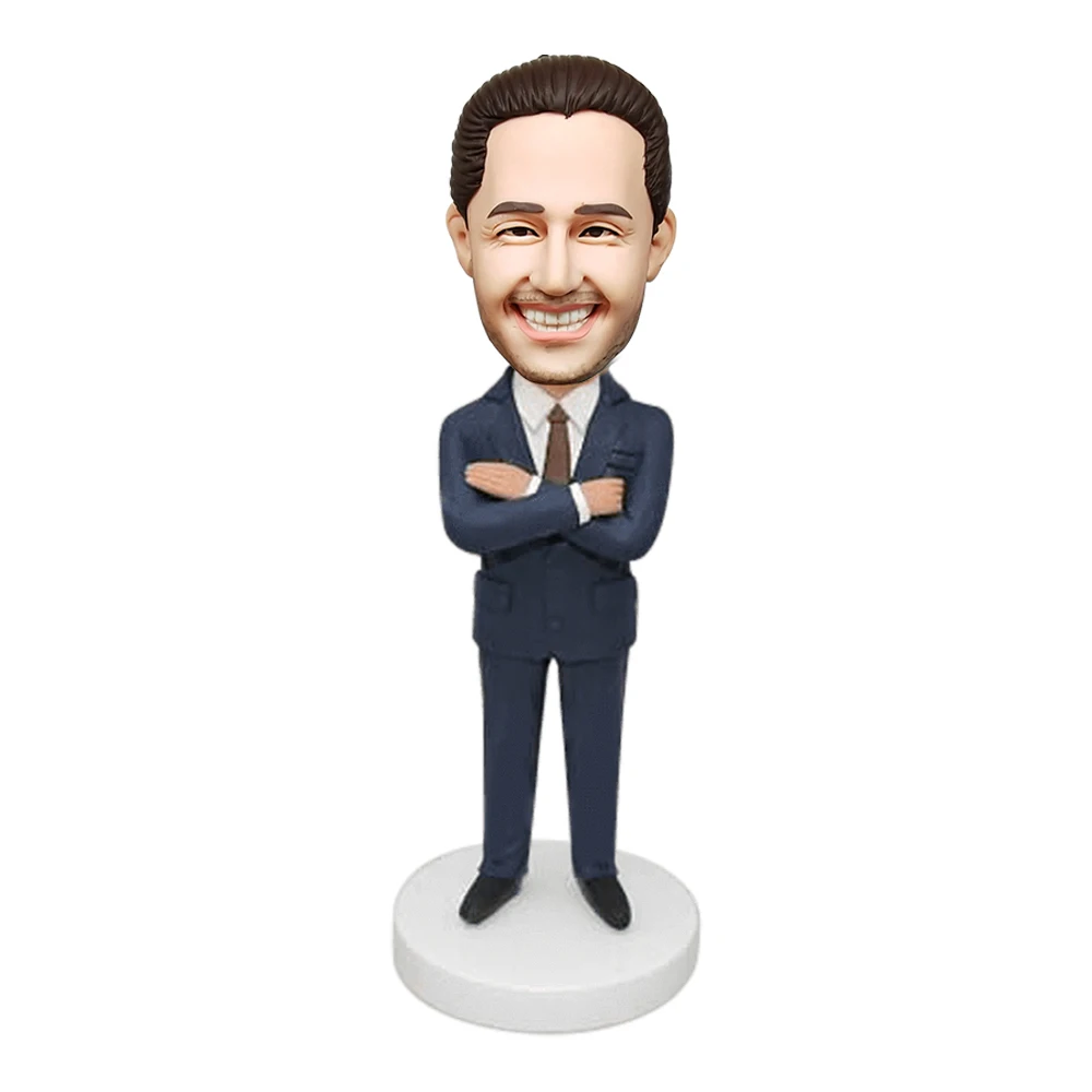 Custom Bobblehead Figurine Personalized Custom Statue For Man Boss-Businessman Custom Bobblehead With Engraved