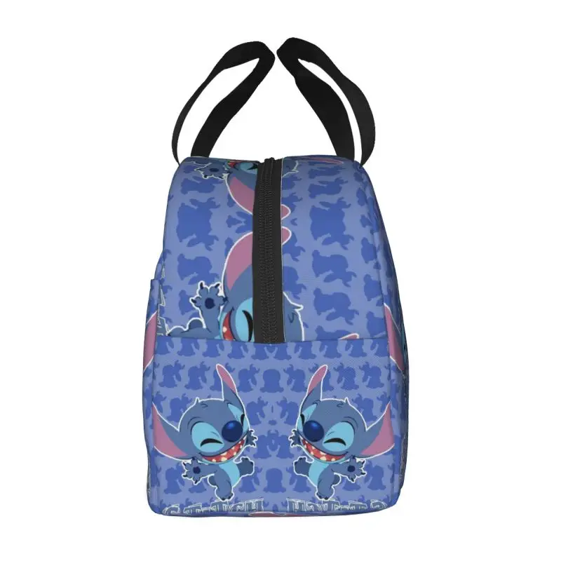 Custom Cute Stitch Pattern Anime Lunch Bag Women Cooler Thermal Insulated Lunch Boxes for Kids School Children