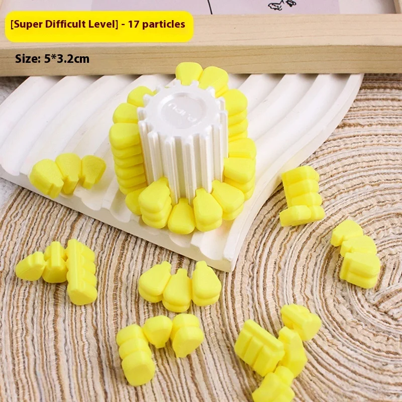 3D Printed Corn Fun Magic Cube Tetris Jigsaw Puzzle Toys Creative Stress Relief Unlock Brain Burning Teaser Desktop Novelty Gift