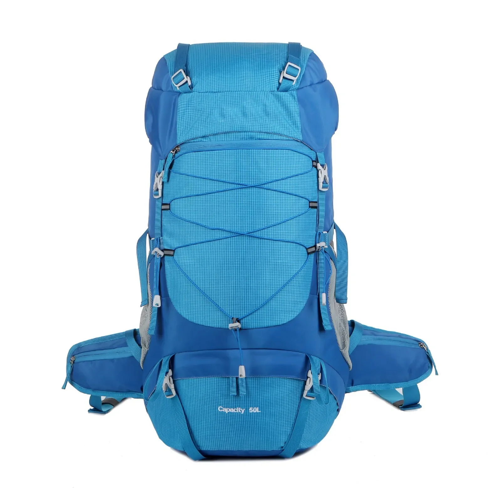 Outdoor Mountaineering Backpack 50L Large Capacity Nylon Travel Camping Hiking Mountaineering Backpack Outdoor Leisure