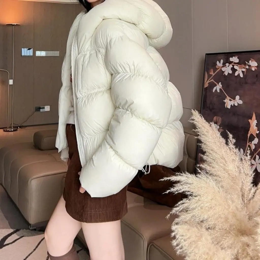 เสื้อแจ็คเก็ตผ้าฝ้ายบุสำหรับผู้หญิง เสื้อกันหนาวน้ำหนักเบา สไตล์ลำลอง สำหรับฤดูใบไม้ร่วงและฤดูใบไม้ผลิ