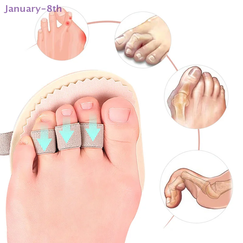 Toe Separatator Forefoot Pad Hallux Valgus Correction Half Insoles Pain Relief