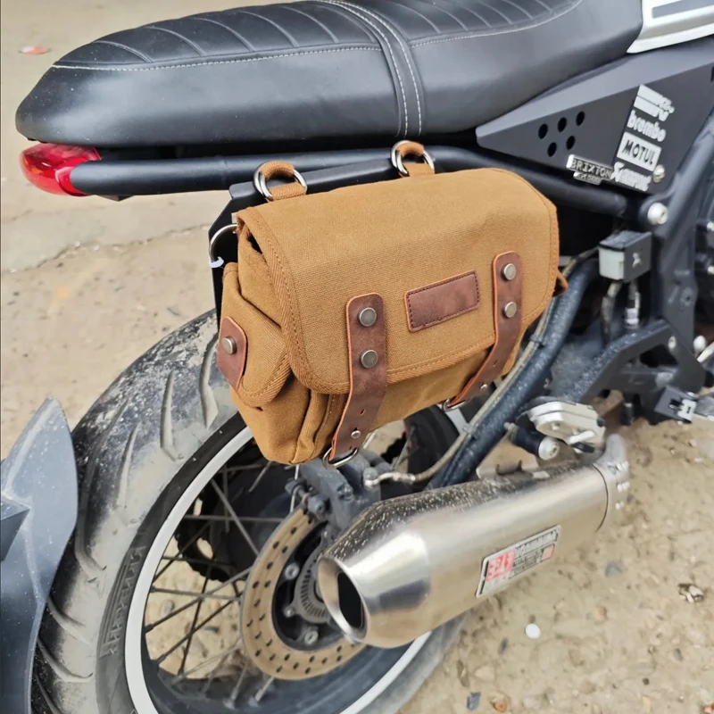 

Motorcycle Saddlebag Universal Retro Motorbike Tail Bag Electric Vehicle Hanging Bag waterproof side bagMotorcycle Rear Seat Bag