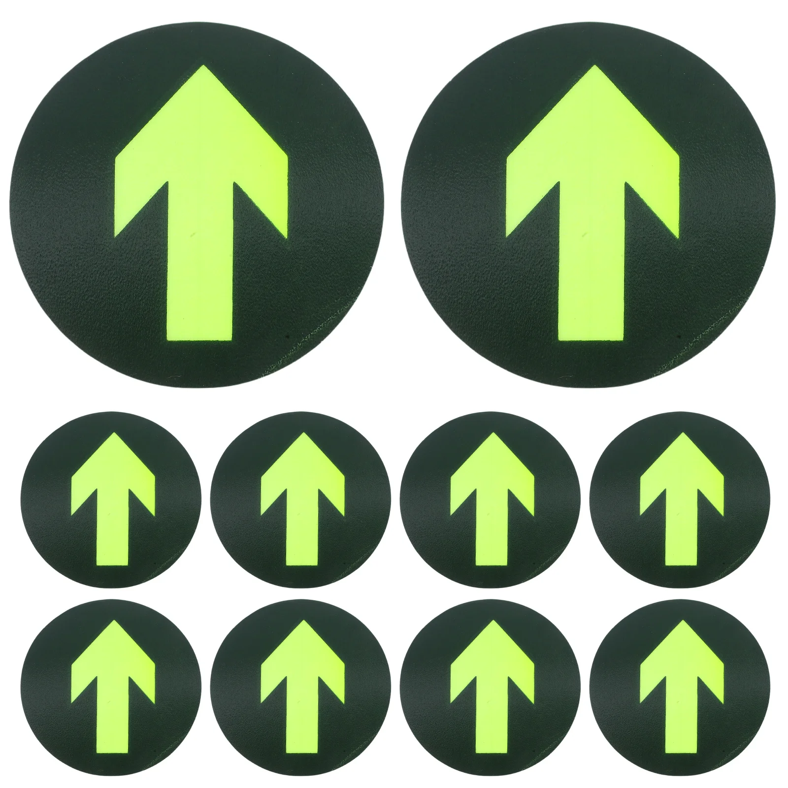 Glow In The Dark Safety Exit Floor Stickers Waterproof Adhesive Directional Glow Markings For Signs Emergency