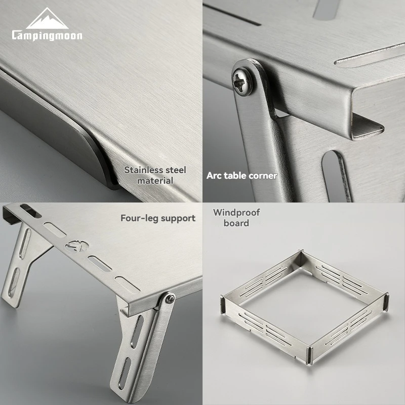 SK-310CP Outdoor Thickened Stainless Steel Single-Seat Foldable Cooking Table for Outdoor Use - SOLO Heat-Resistant Table