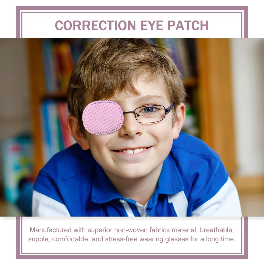 24pcs Amblyopia Patch Non-Woven Single Eye Mask For Children Lightweight Comfortable Kids Eye Cover Strabismus Correction