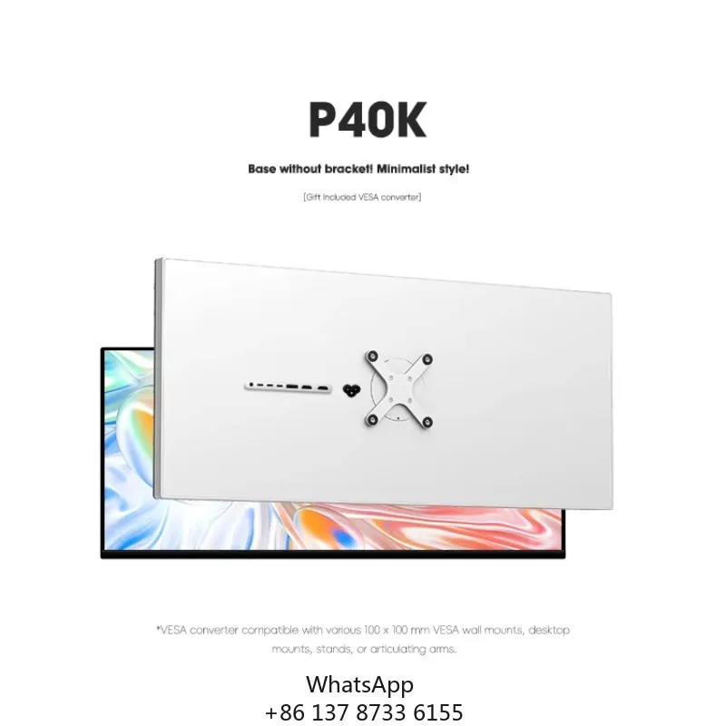 Kuycon P40K 40 INCH Display 2K 4K 5K Resolution 120HZ Refresh LCD Monitors Gaming PC Desktop Monitor