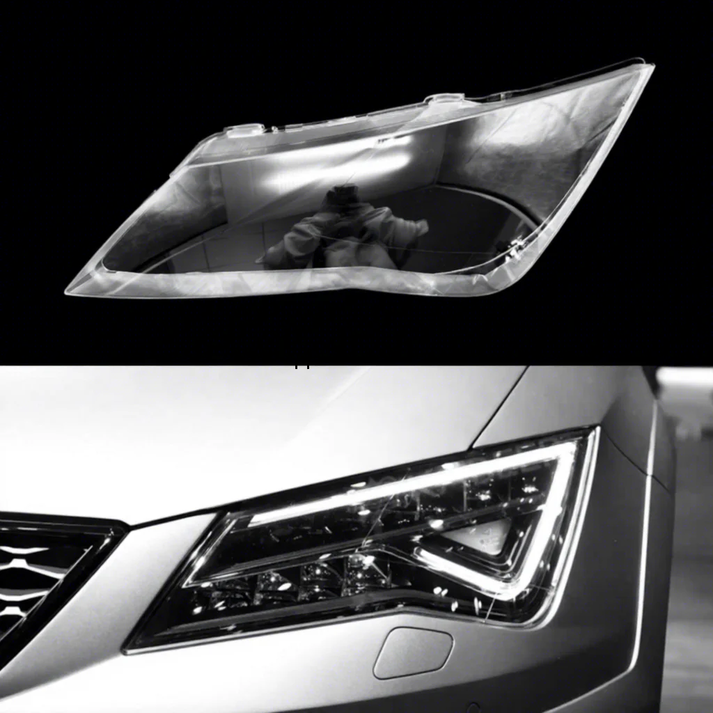 Headlight Transparent Lens Cover for SEAT 2013-2018 SEAT LEON Headlight Lamp Light Cover OEM Restore Car Headlight Parts