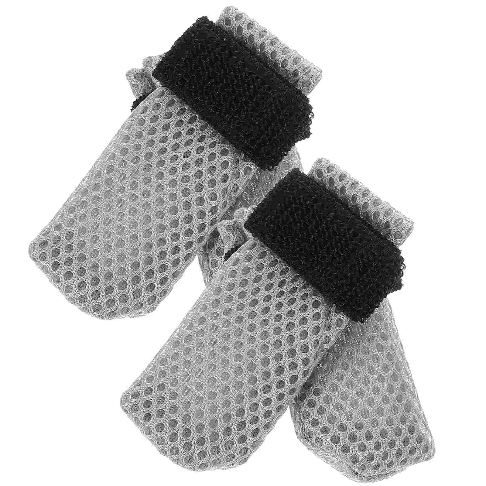 

4 Pcs Cat Scratching Post Feet Mittens Boots for Cats Polyester Shoes Nails Caps