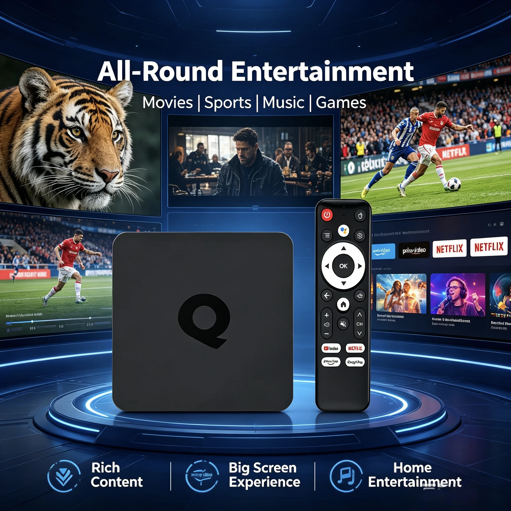 Android Smart TV Box 2026 Q1 Bluetooth 6.0 8K Android 16 Allwinner H313 Google Assistant Voice Remote 8GB 256GB Media Player view 5
