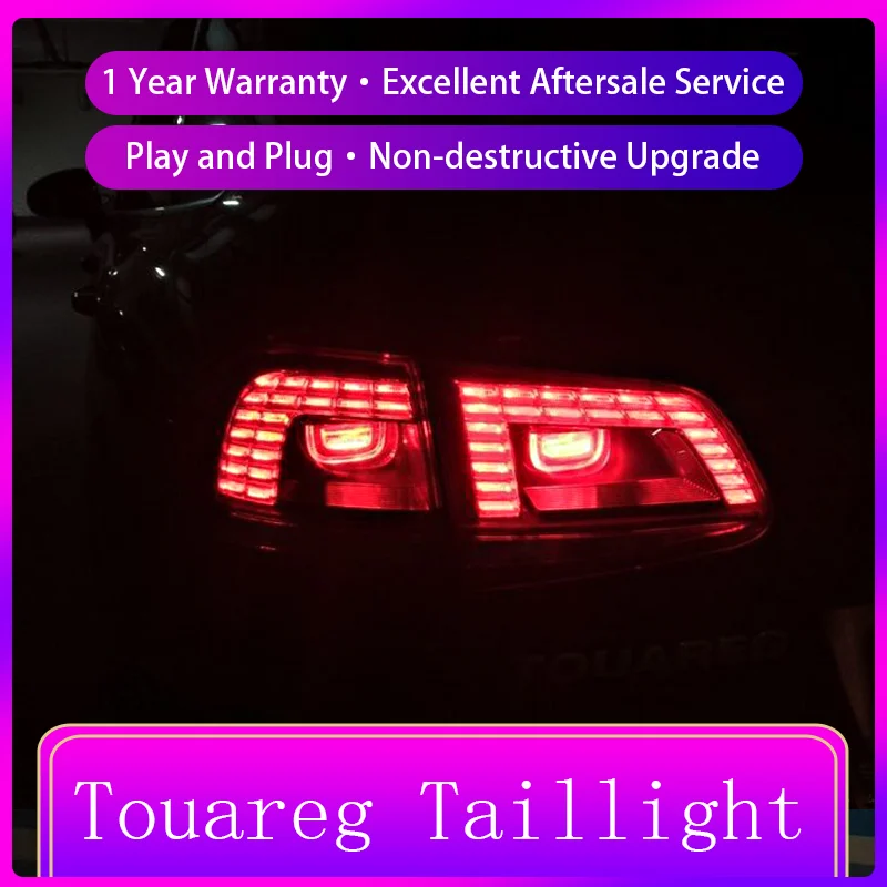 Car Taillight Styling FOR Volkswagen VW Touareg 2011-2018 Tail Light DRL Rear Lamp Upgrade LED Configure Auto Tool Accessories