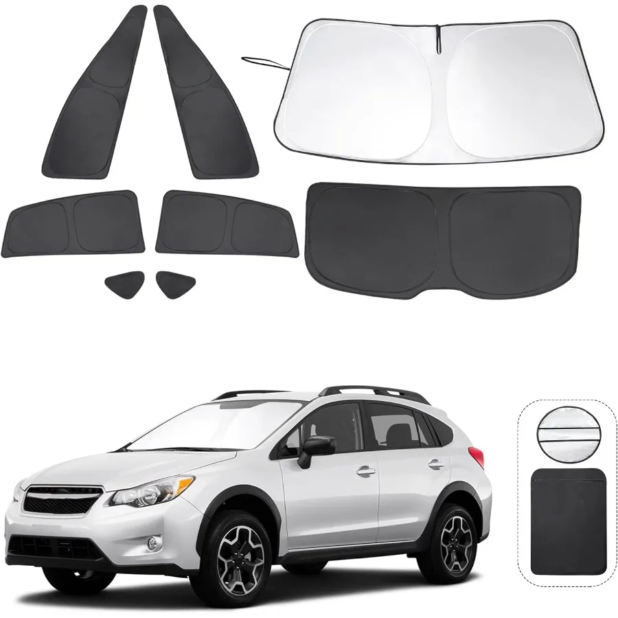 

8PCS Window Shades for Subaru Crosstrek 20132017 Car Side Full Windows Rear Triangular Windshield Sun Shade UV Protection and P