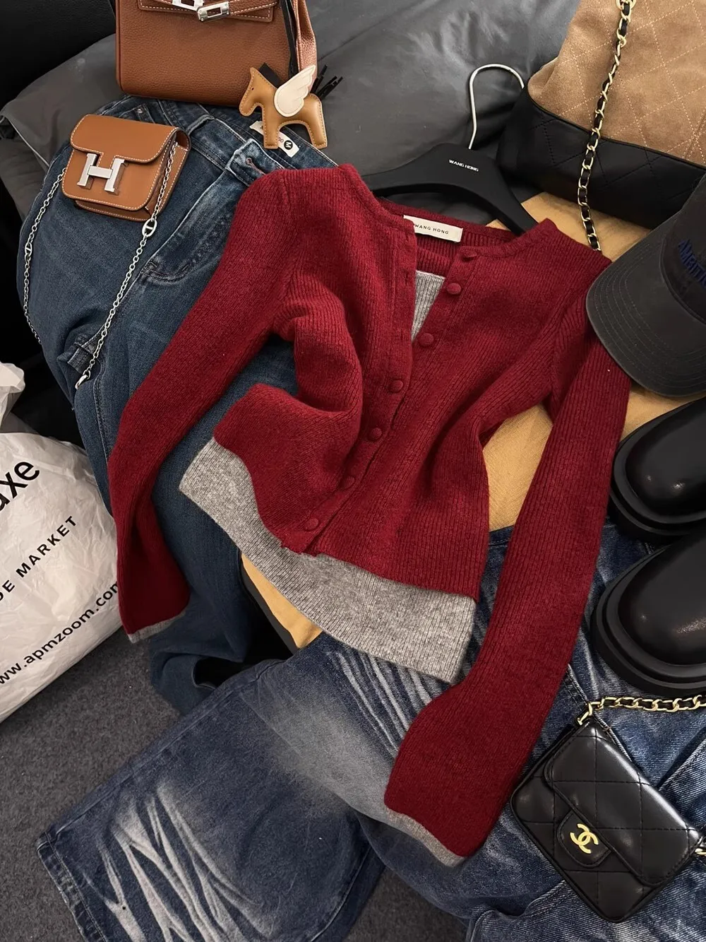 

Slimming Color Blo Long Sve Knitted Sweater Faionable Versatile Women's Winter New Arrival Korean Sle Commute Sle