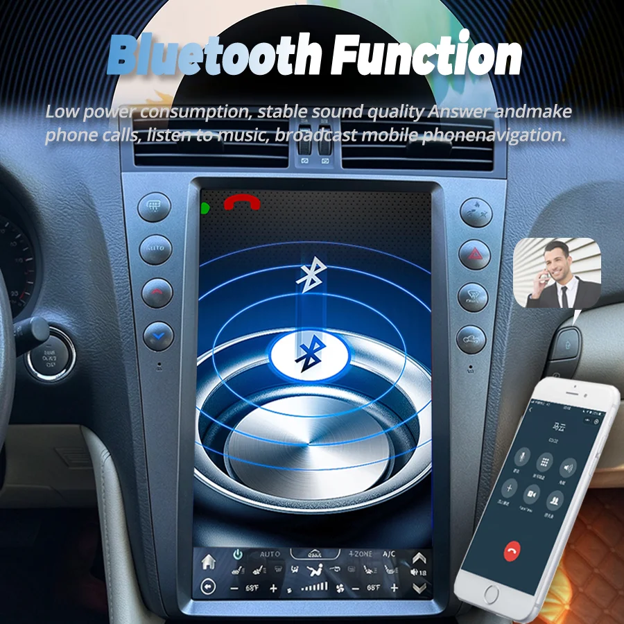 13.6Inch Vertical Wireless Carplay Android Auto Touch Screen For Lexus GS300 GS350 GS430 GS450h 2005-2011 2Din Head Unit