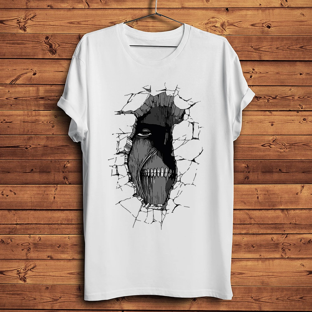 Ukiyoe Great Wave AOT Beast Titan Kemono No Kyojin Lustiges Anime T-Shirt Herren Neu Weiß Lässiges Kurzarm-T-Shirt Unisex Streetwear Tee – Detail 6