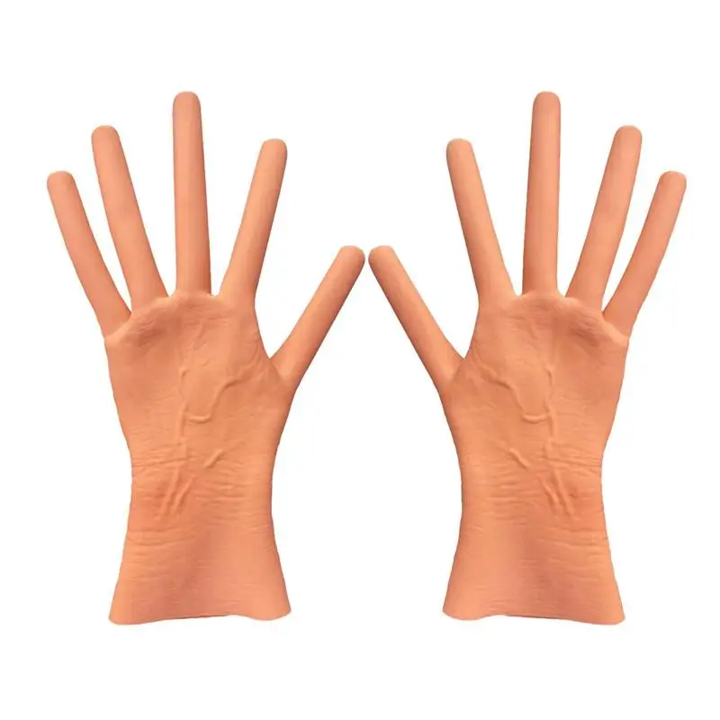 Fun Latex Gloves Latex Material Party Gloves Cosplay Props For Stage Shows Hot Dog Fingers Halloween Pranks Gloves For Festival