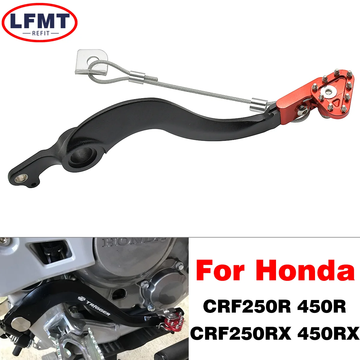 

Motorcycle Shifter Shift Pedal Rear Foot Brake Pedal Lever For Honda CRF CRF250R CRF450R CRF250RX CRF450RX 2002-2023 Motocross