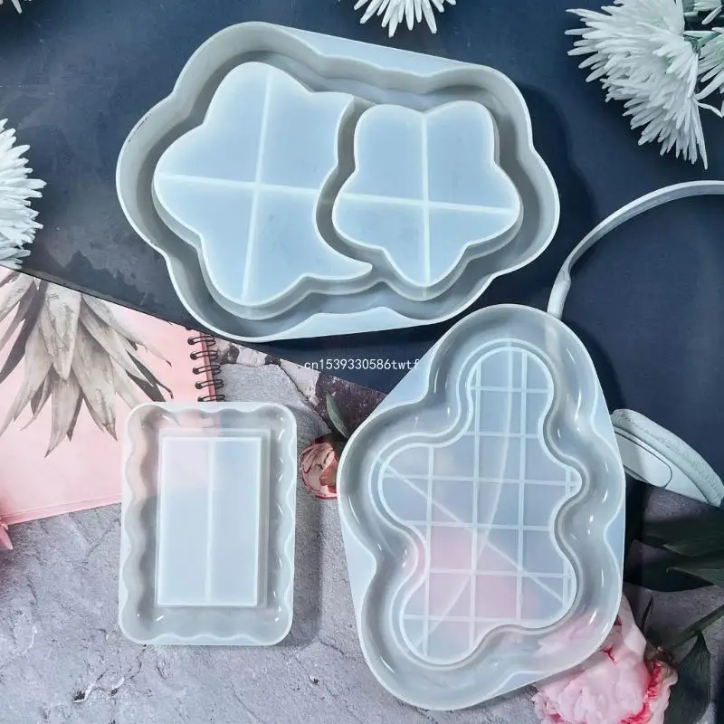 Resin Trays Making Mold Easy to Demould Silicone Casting Molds DIY Pallet Decorations Mould Handmade Crafts Molds Dropship