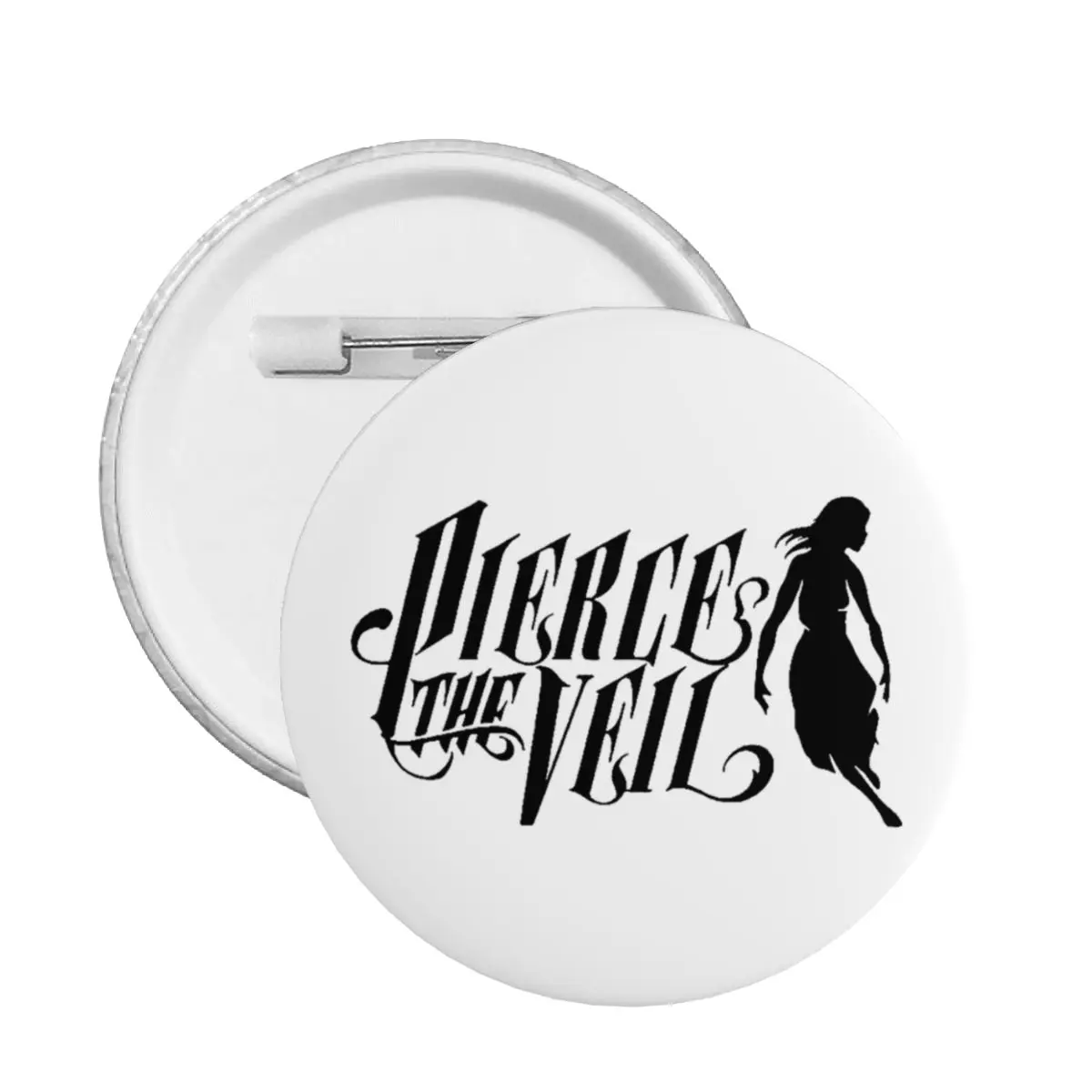 Rock Band Pierce Veil Round Button Pin for Clothes Customizable Pinback Badge Brooch