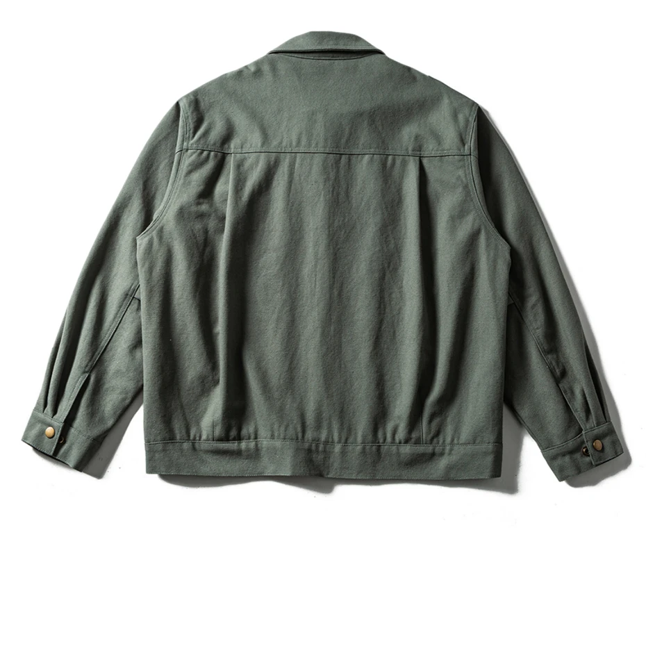 Vintage Zipper Cotton Jacket Men Streetwear Harajuku Multi Pockets Cargo Coats Oversized Autumn New Loose Casual Jacket Male