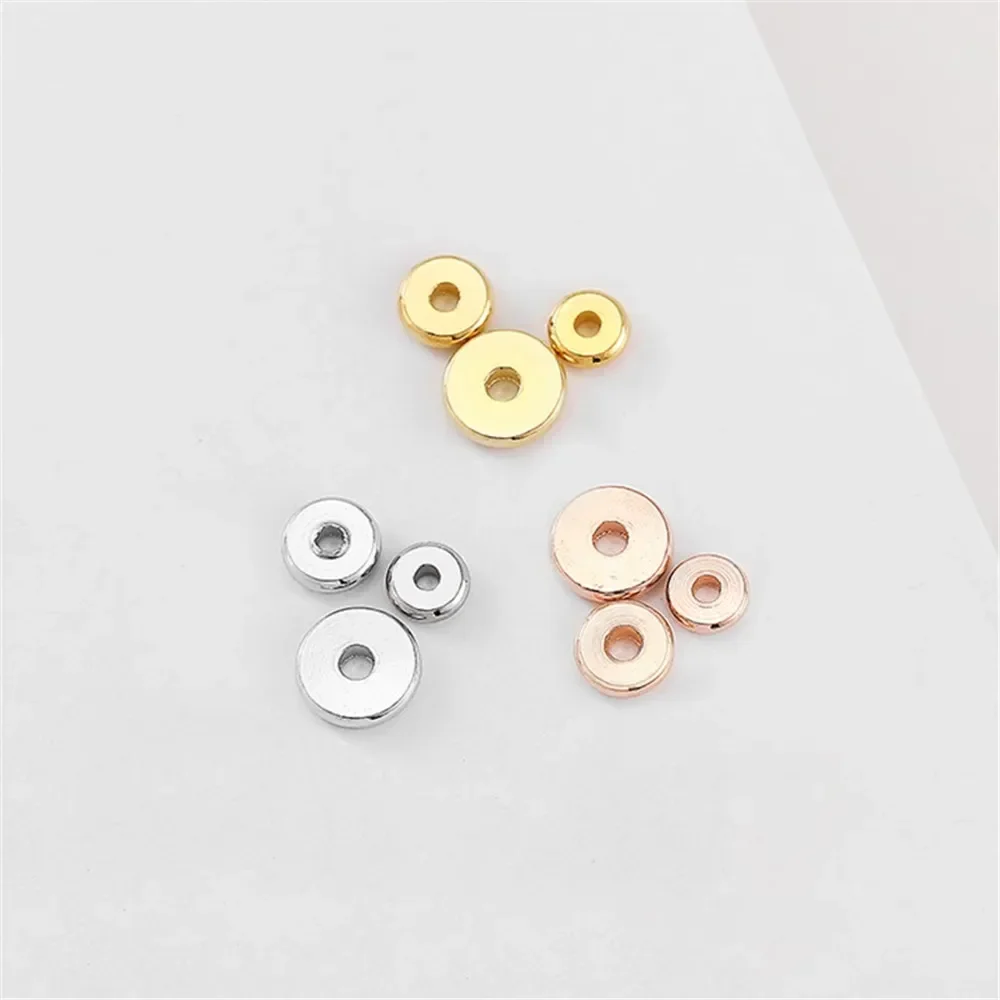 Distanziatore in confezione d'oro 14K18K, distanziatore con perline, collana braccialetto fai da te fatta a mano, copricapo con perline sciolte, accessori materiali