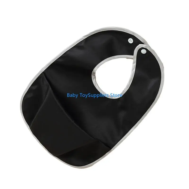 

R1WF Baby Bibs Waterproof Adjustable Winter Bib Feeding Bib with Catcher Pocket