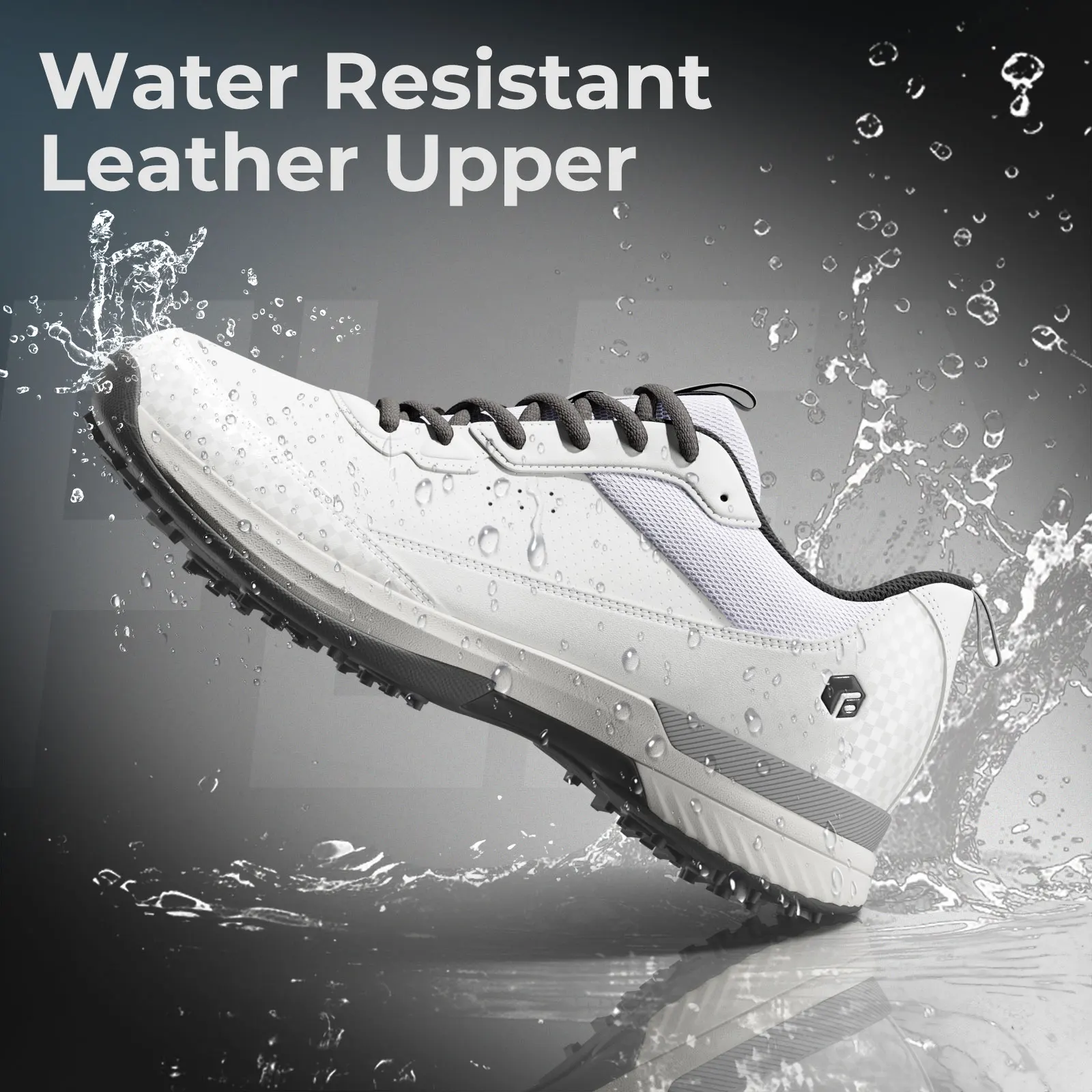 FitVille Men's Golf Shoes Extra Wide Professional Golfing Sneakers Waterproof Casual Golfer Trainer Shoes for Men Non-slip
