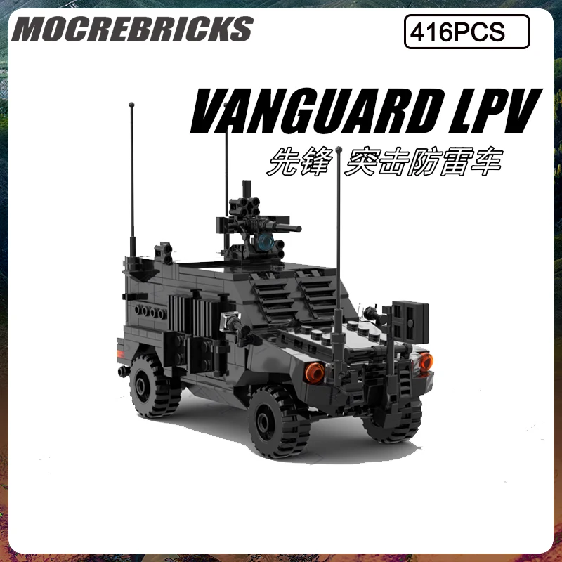 Military Series Vanguard Lightning Protection Armored Vehicle Assemble Building Block Model DIY Kit Children's Toys Xtmas Gifts