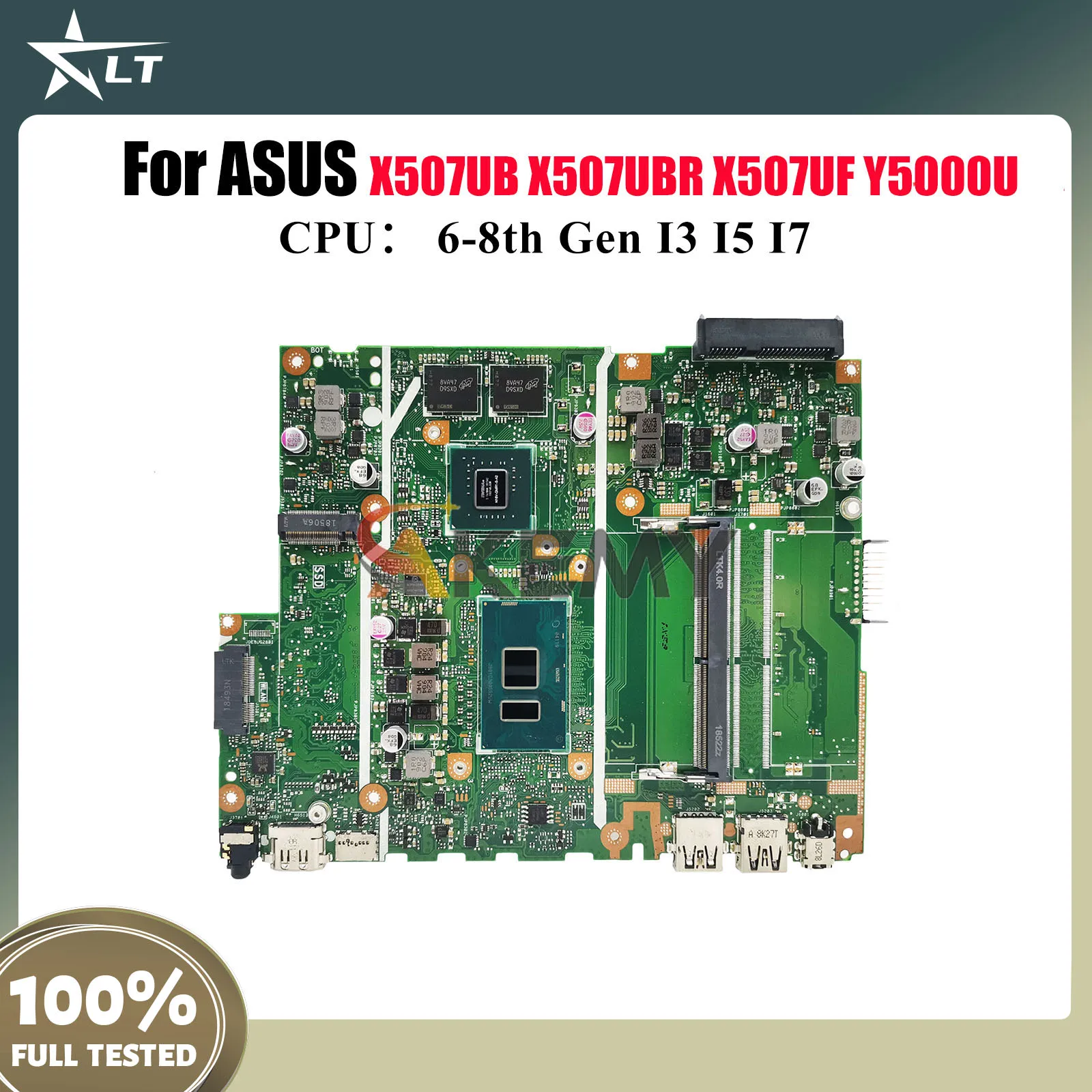 

X507UB Материнская плата для ноутбука ASUS F507U X507UB X507UFR X507UBR A507U X507U Y5000U X507UAR R507U X507UF Материнская плата I3 I5 I7 CPU