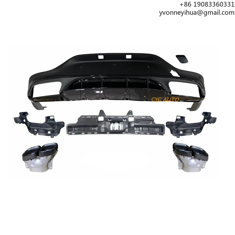 

GLC X253 Modified Diffuser Coupe Class For Mercedes Benz GLC63S X253 Rear Diffuser With Exhasut Tips 2020