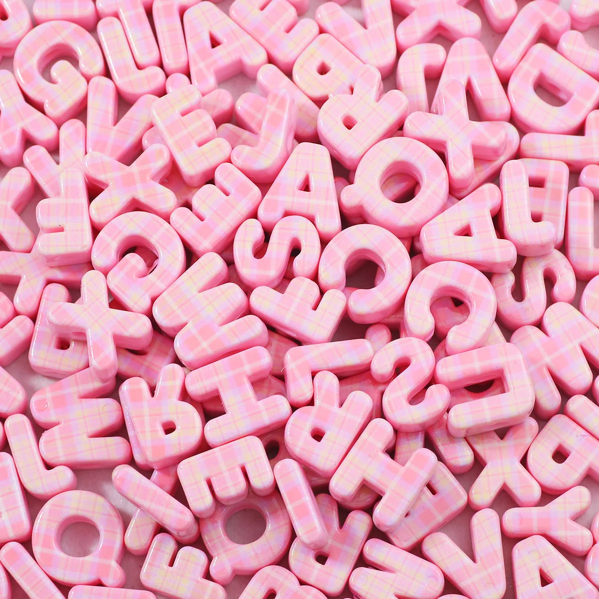 6 مللي متر الاكريليك الحروف المطبوعة الوردي اليدوية DIY بها بنفسك صنع المجوهرات الخرز فضفاض الخرز سوار إكسسوارات عقد #3