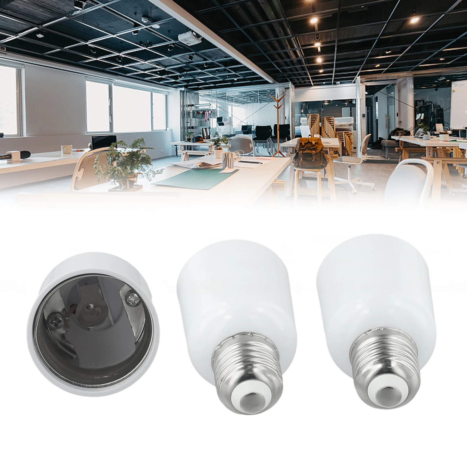 Light Sockets Lamp Holder Base Adapter E26/E27 To E39/E40 Lamp Holder Light Bulb PBT Plastic Aluminium Material