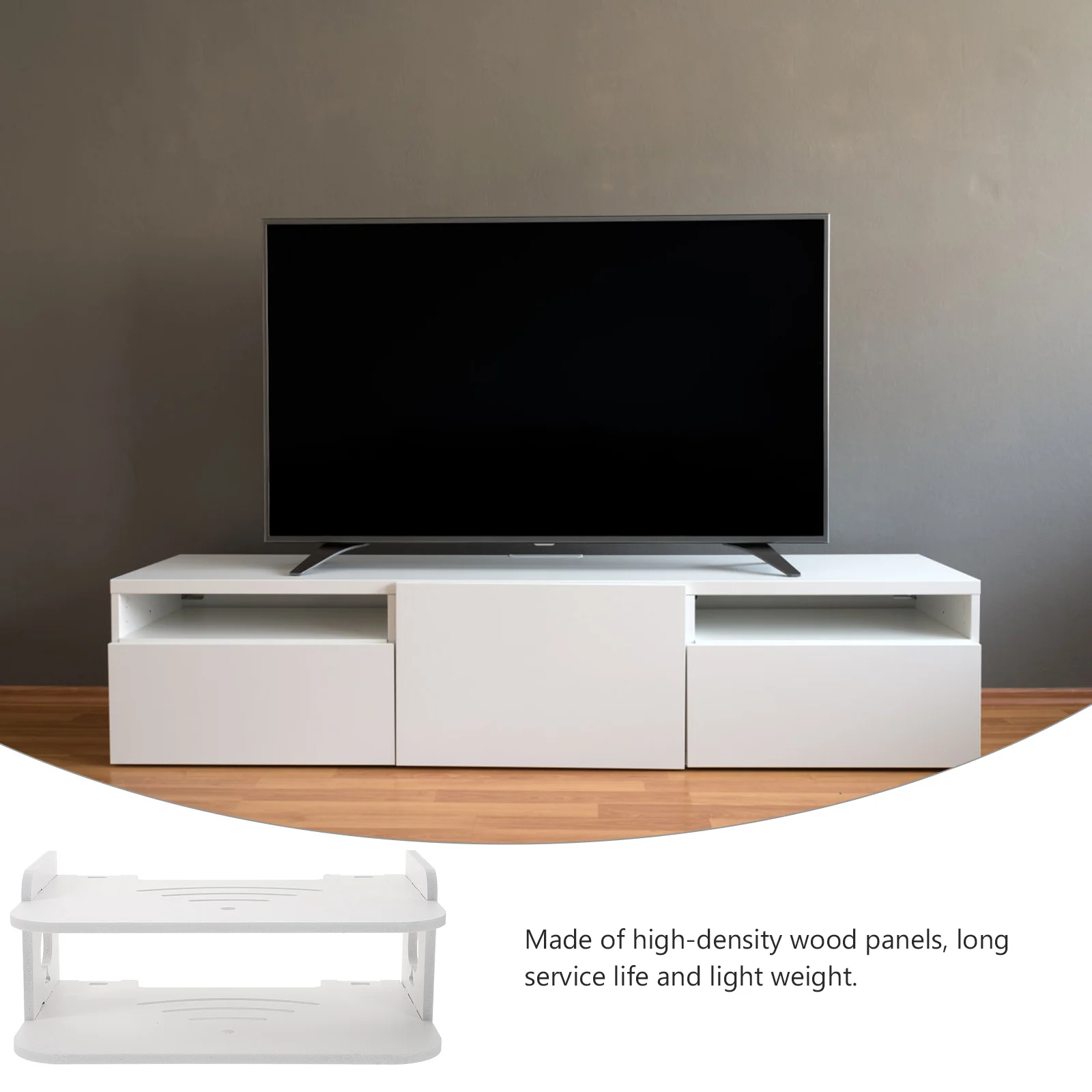 ชั้นวางเราเตอร์ติดผนัง ดีไซน์ระบายอากาศไม้ ช่วยระบายความร้อน เหมาะสำหรับห้องนั่งเล่น ห้องนอน ชั้นวางติดผนังขนาดเล็ก